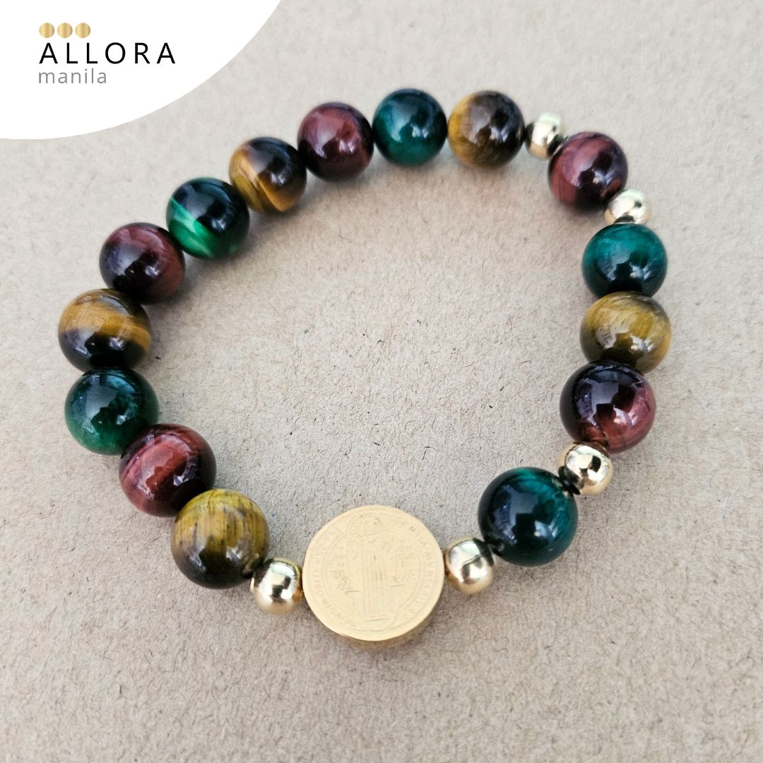 Mixed Colors Tiger's Eye / Stretch Bracelet