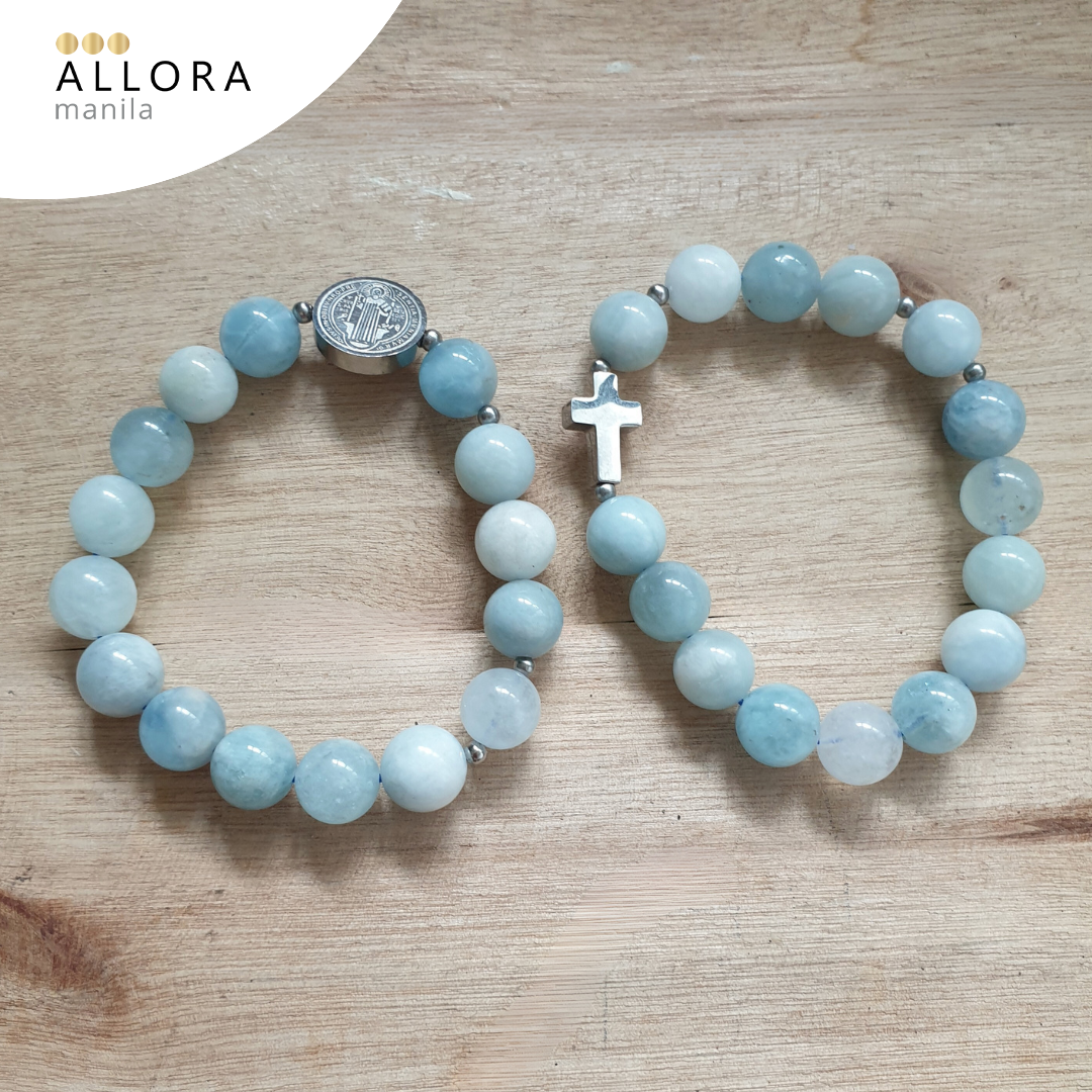 Aquamarine Rosary Bracelet