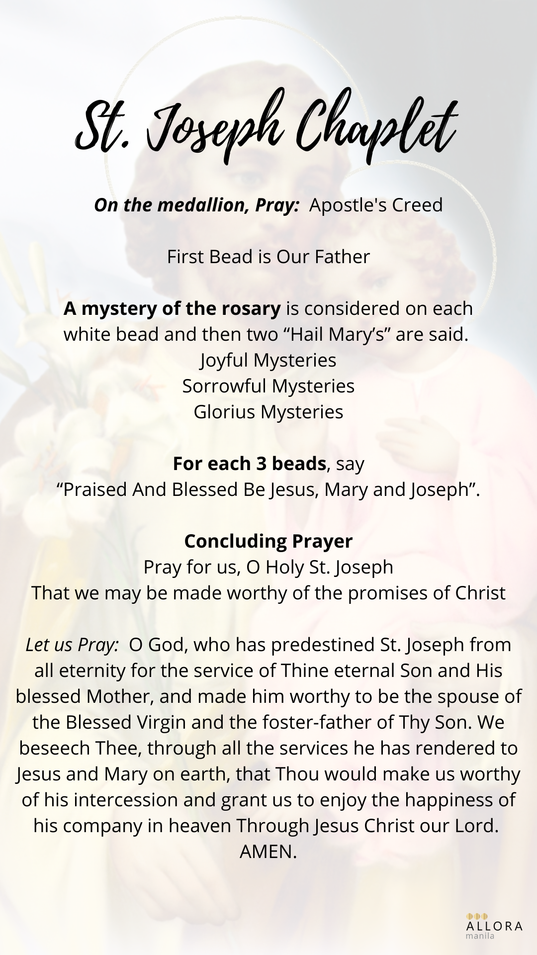 St Joseph Chaplet