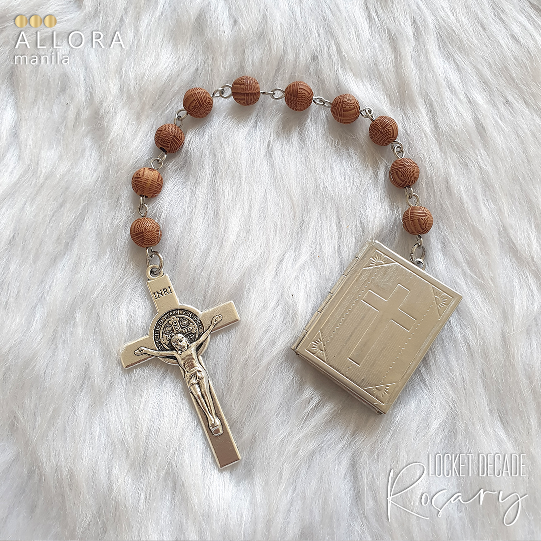 Locket Decade Wood Rosary