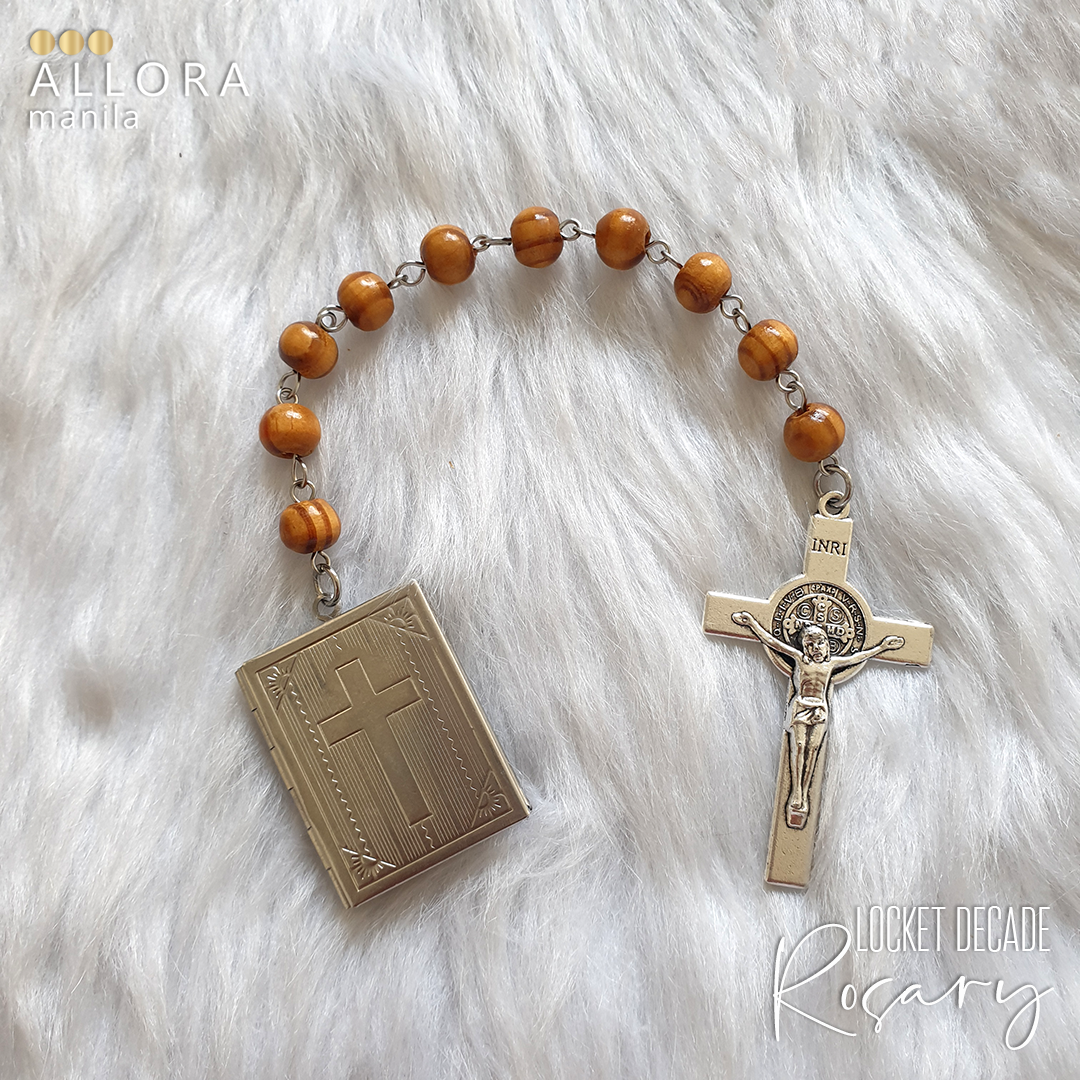 Locket Decade Wood Rosary