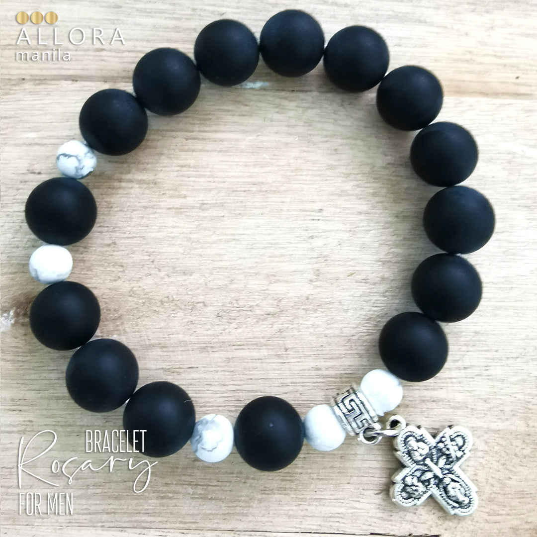 Matte Onyx with howlite / Bracelet