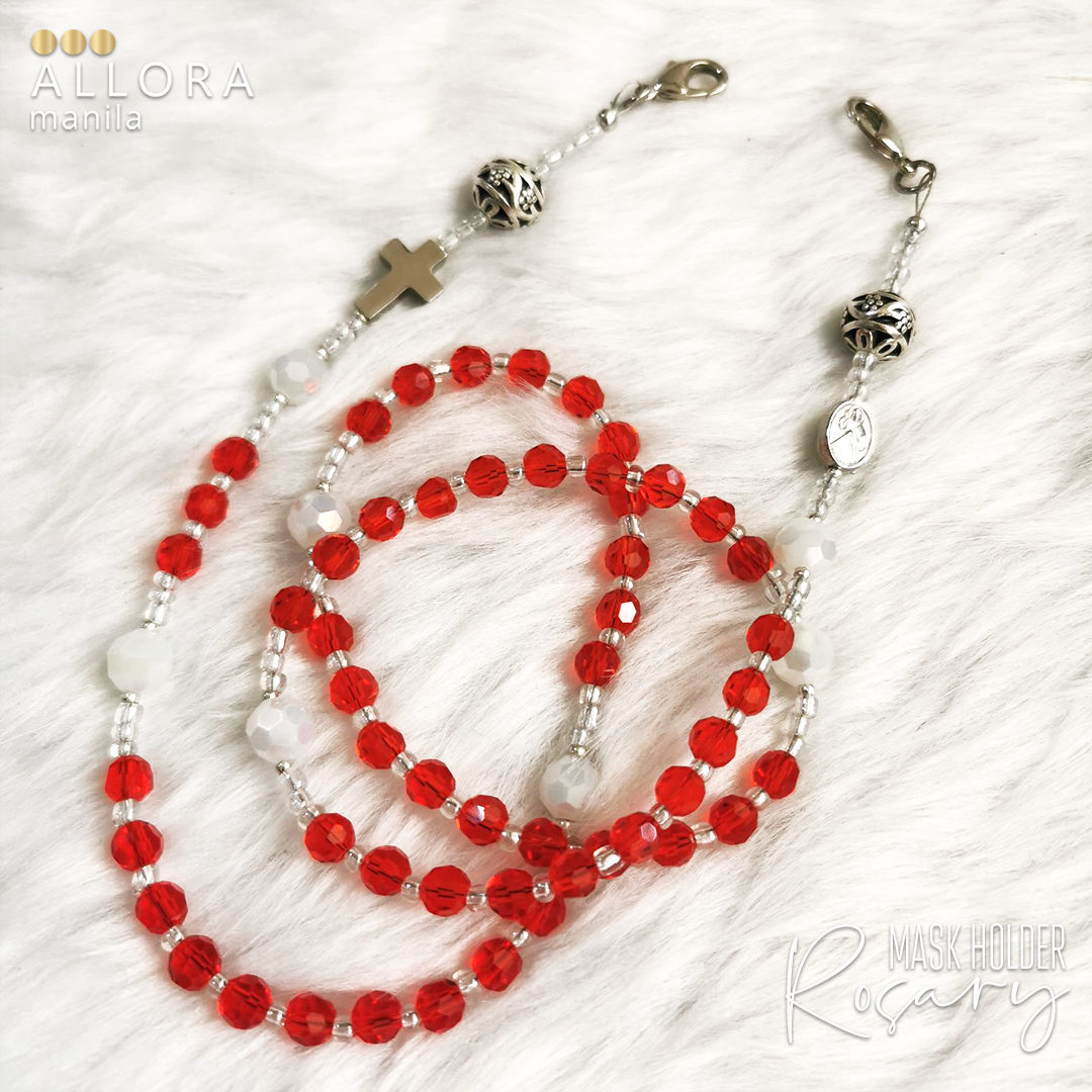 Rosary Mask Holder / Glass Crystal